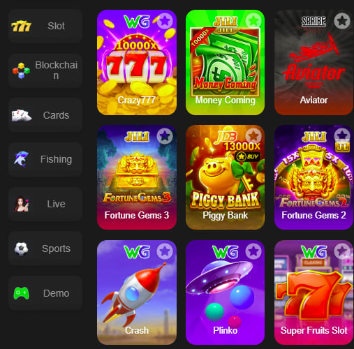 Main screen of bingo game page for PK players - 4